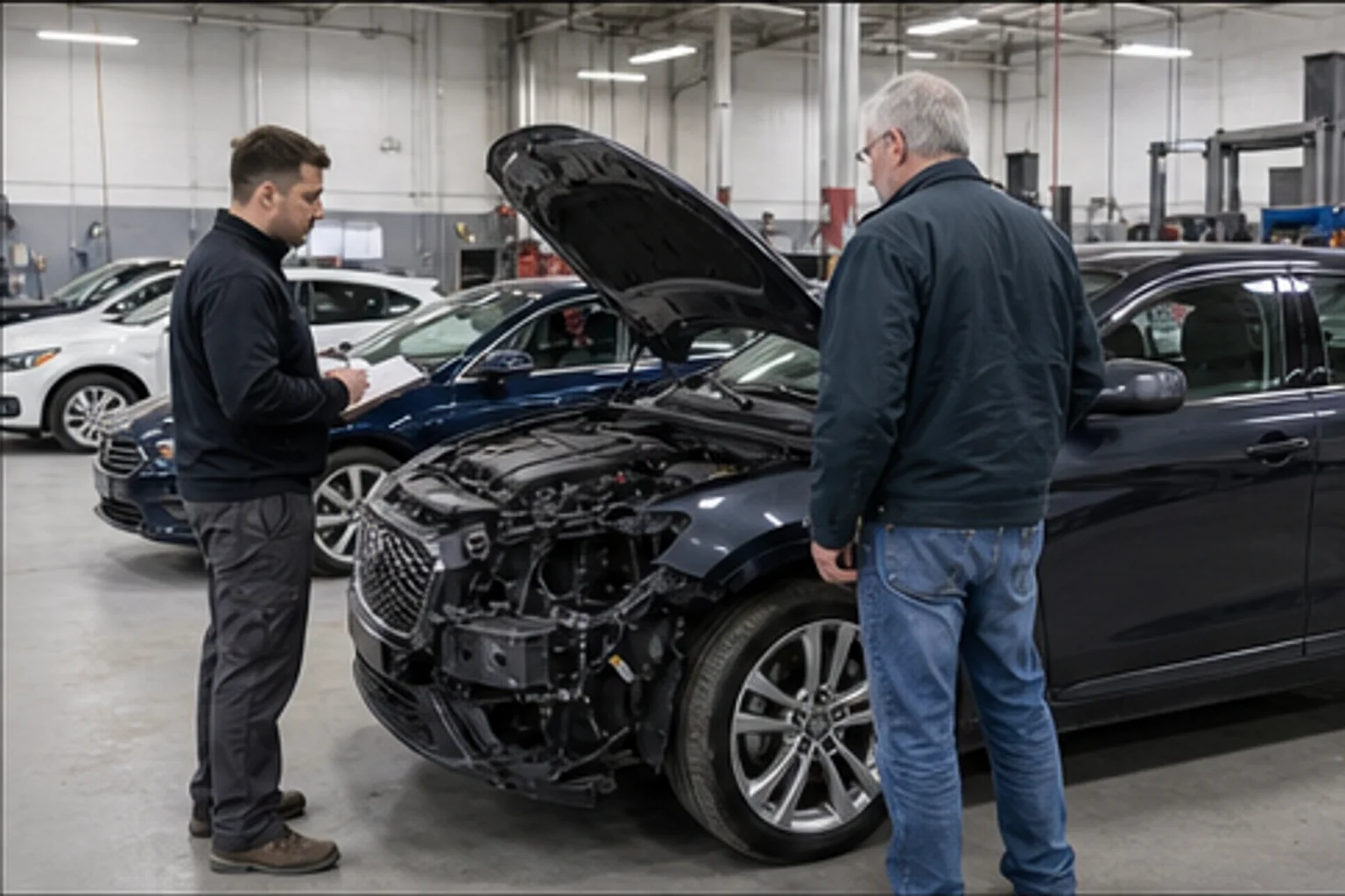 Intake bay — adjuster walkaround