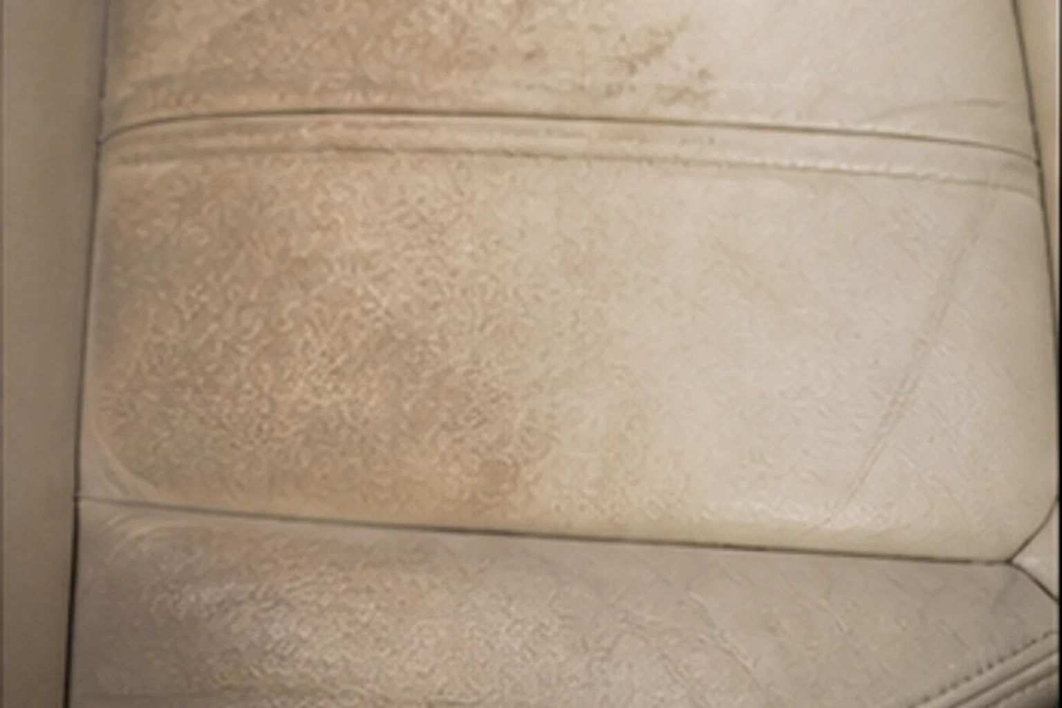 Faded seat top, uneven color